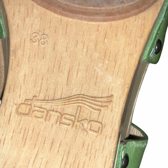 Dansko Green Leather Mary Jane Clogs Women’s - Picture 3 of 3